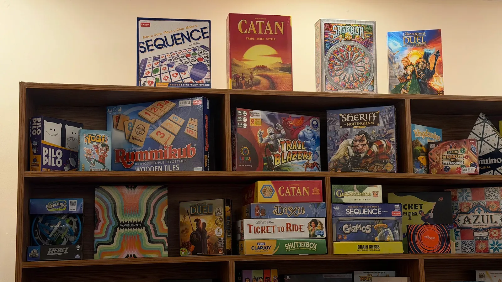 The café space, ready for game night